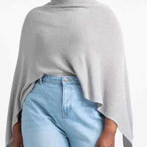 Amma Cocoon gray one way knit nursing cover poncho